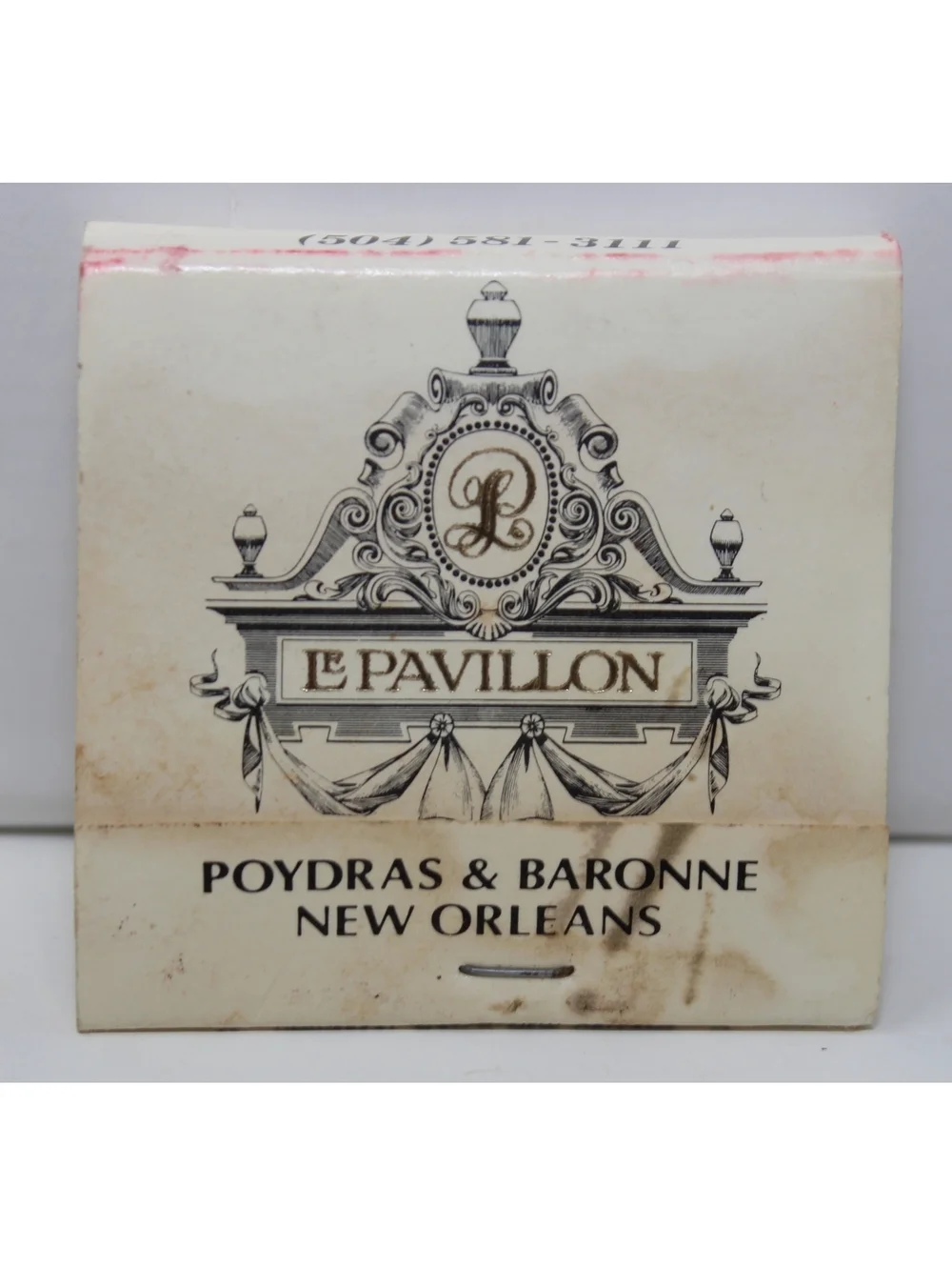 Vintage Matchbook Le Pavillon Hotel Chateaubriand Dining Room New Orleans